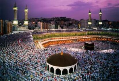 Vista aérea de la mezquita de Al-Haram, en La Meca (Arabia Saudí).