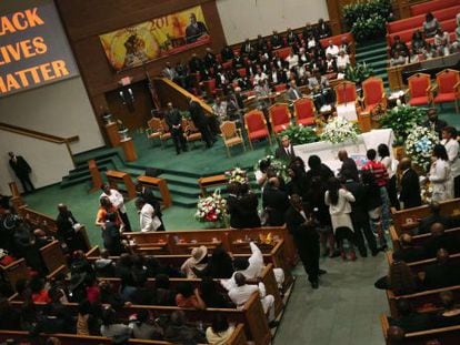 Funeral per Freddie Gray, que va morir sota custòdia policial, a Baltimore.