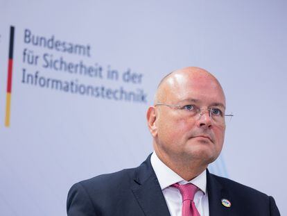 Arne Schönbohm, el jefe de la agencia de ciberseguridad de Alemania, en un acto el pasado 8 de agosto.