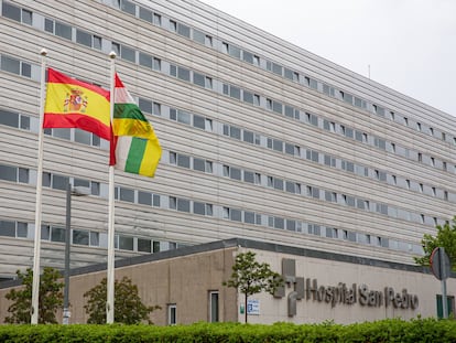 Vista del Hospital San Pedro de Logroño este martes donde se encuentra ingresado el líder del Frente Polisario, Brahim Ghali.