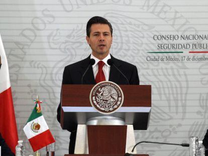 Enrique Pe&ntilde;a Nieto, este lunes en el Consejo de Seguridad.