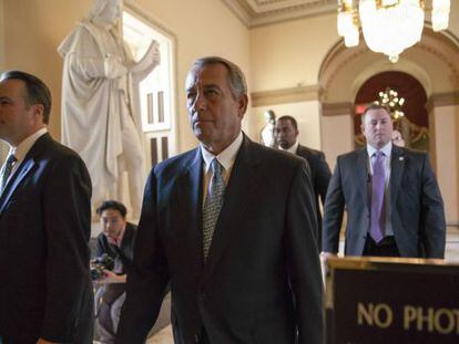 El l&iacute;der republicano del Congreso, Boehner, este viernes.