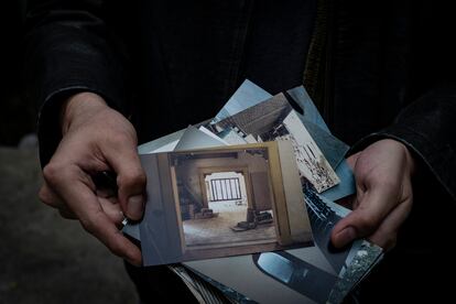 Archive photographs showing the remodeling process of the Citlaltépetl Refuge House.