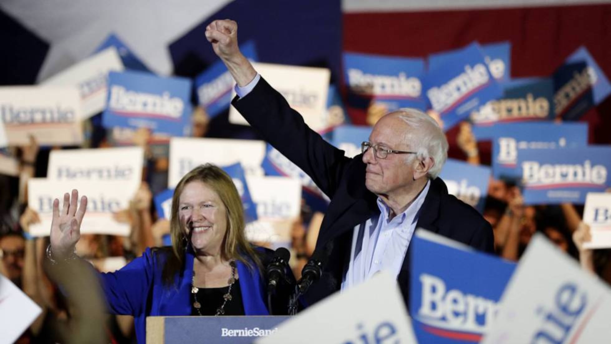 Sanders se dirige a sus militantes tras ganar en Nevada