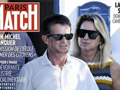 Manuel Valls y Susana Gallardo en portada de 'Paris Match'.