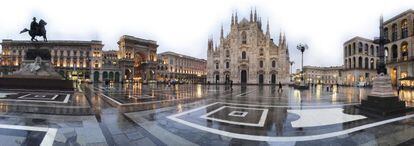Panor&aacute;mica de la espectacular plaza de Il Duomo. 
