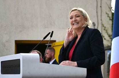 Marine Le Pen, la líder de Reagrupamiento Nacional, el mayor partido de extrema derecha en Francia.