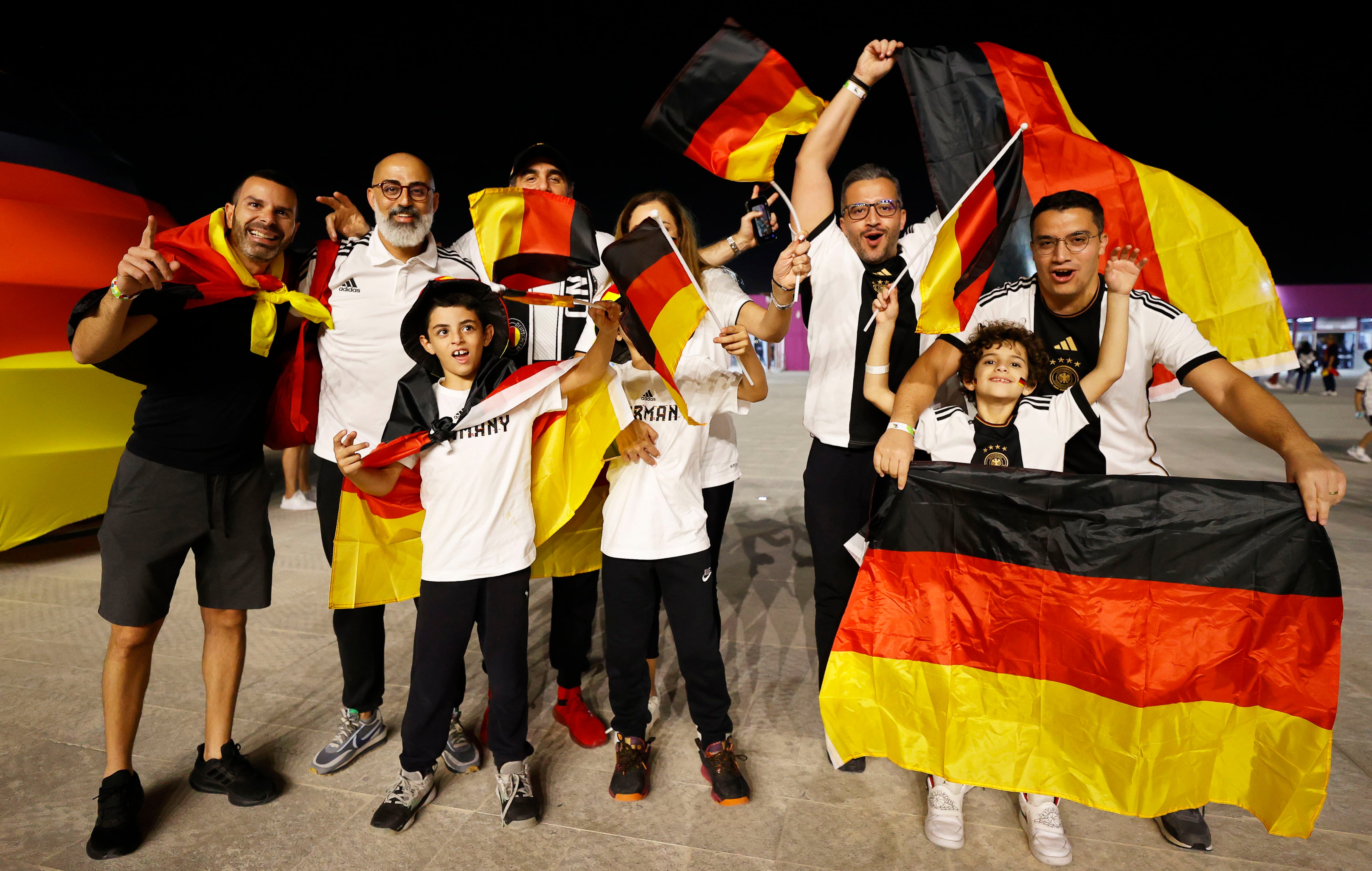 Seguidores de Alemania antes del partido.