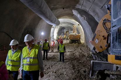 Trabajos de ampliación del metro de Lisboa para conectar una nueva línea circular.
