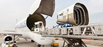 Construcci&oacute;n de un avi&oacute;n Airbus en la planta de Getafe. 