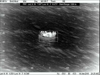 La imagen captada por el avión de Salvamento Marítimo.