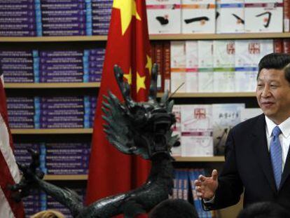 El vicepresidente chino, Xi Jinping, pronuncia una conferencia ante estudiantes de chino en California durante su viaje a Estados Unidos en febrero pasado.