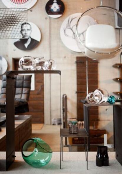 Algunos de los diseños expuestos en la galería House Idoli, en la Laponia finlandesa.