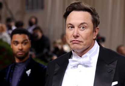 Elon Musk, upon his arrival at the Met Gala in New York, on May 2.