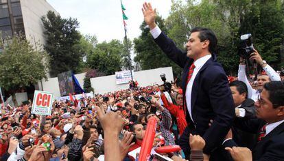 Enrique Peña Nieto, del PRI, tras anunciar en noviembre su candidatura en México.
