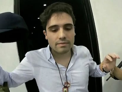 En una fotografía del 17 de octubre de 2019, Ovidio Guzmán, al momento de su anterior detención en Culiacán (Sinaloa).
