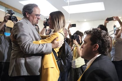 Torra, Nogueras i Bonvehí a la clausura de l'assemblea del PDeCAT.