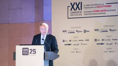 Isidro Fainé, durante la clausura del XXI Congreso Directivos CEDE.