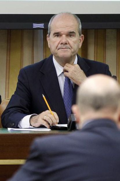 Manuel Chaves, el martes en el Congreso.