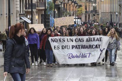 Manifestaci&oacute; del 8-M a Barcelona.