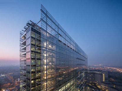 Edificio de la Oficina Europea de Patentes (OEP) en Rijswijk, Holanda.