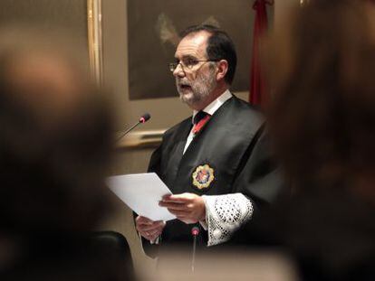 Francisco Javier Vieira, en la apertura del a&ntilde;o judicial, en 2013.