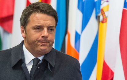Matteo Renzi este viernes en Bruselas.