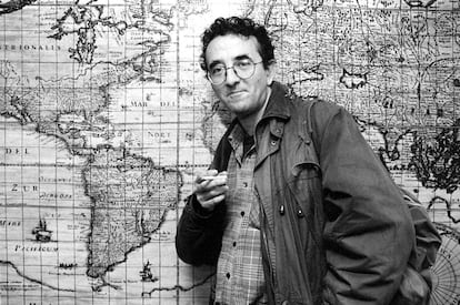 El escritor chileno Roberto Bola&ntilde;o, en 1997.