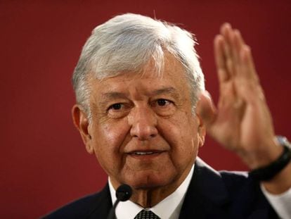 Andres Manuel Lopez Obrador, en el Palacio Nacional 