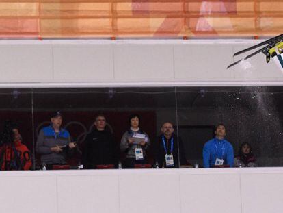 Prueba de esquí acrobático femenino en Pyeongchang.