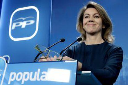 Mar&iacute;a Dolores de Cospedal, en rueda de prensa el pasado 23 de enero. 