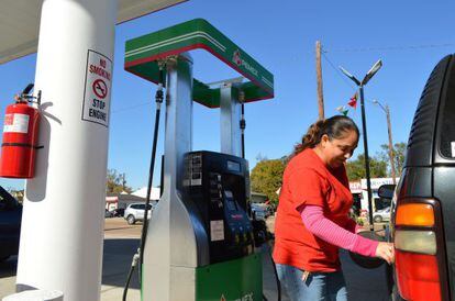 Una gasolinera de la petrolera estatal, Pemex. 