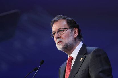 Mariano Rajoy en una conferència.