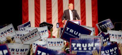 Donald Trump en un mitín en Fairfield (Connecticut), celebrado el pasado 13 de agosto.
