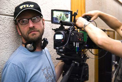 Steven Soderberg, fotografiado en 2009 durante el rodaje de <i>¡El soplón!</i>
