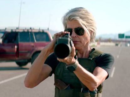 Linda Hamilton, en 'Terminator: destino oscuro'.