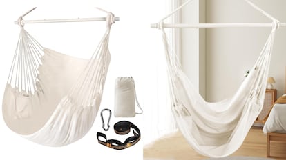 Este modelo de silla colgante para la terraza tiene una excelente relación calidad-precio.