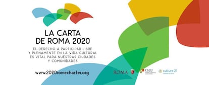 Cartel promocional de la Carta de Roma 2020.