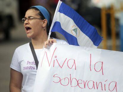 Protestas contra el Canal de Nicaragua.