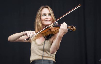Sharon Corr, la violinista de The Corrs, en un concierto en 2016.