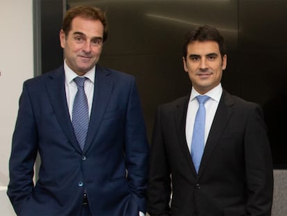 Borja García-Egotxeaga, CEO de Neinor Homes (izquierda), y Jordi Argemí, CEO adjunto y director financiero.