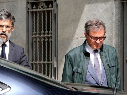Jordi Pujol Ferrusola a su llegada para declarar en la Audiencia Nacional.