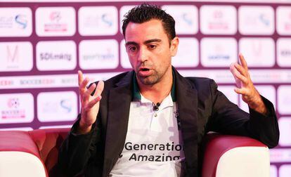 Xavi, en un acto en Qatar en diciembre pasado.