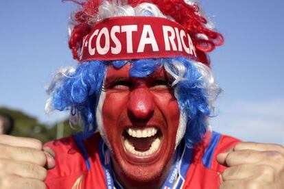 Un aficionado de Costa Rica, en Belo Horizonte.