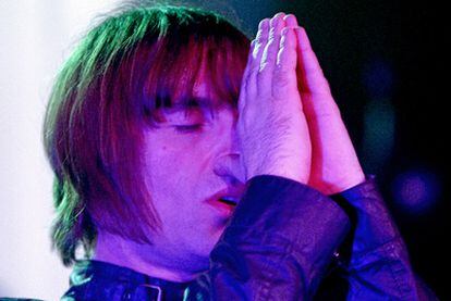 Liam Gallagher, líder de Beady Eye, anoche durante el concierto en La Riviera.