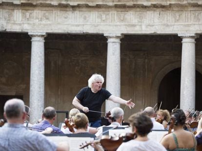 Simon Rattle, el s&aacute;bado en el festival de Granada.