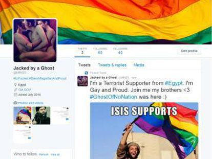 Perfil yihadista en Twitter 'hackeado' por 'Wauchula ghost'.