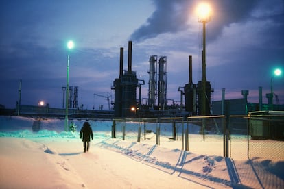 Una planta de deshidratación de gas natural en Siberia (Rusia), en una imagen de archivo.