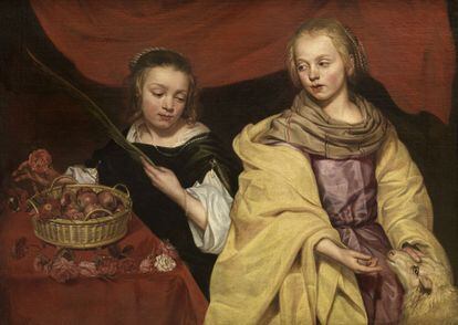 'Inés y Dorotea' (siglo XVII), de Michaelina Wautier (siglo XVII sur de los Países Bajos).