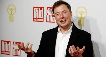 Elon Musk, en el acto donde anunció la construcción de la planta en Alemania.